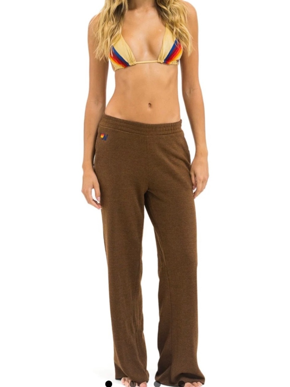 Aviator nation women’s wide leg sweatpants with pockets brand new size small